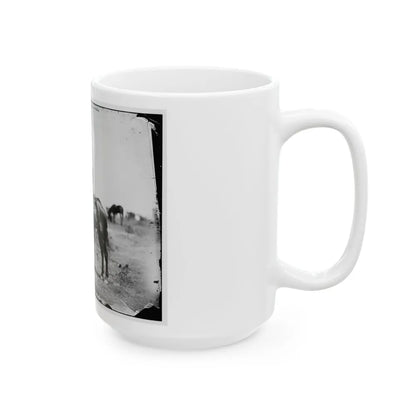 Falmouth, Va. Capt. Charles H. Howard, Aide To Gen. Oliver O. Howard, On Horseback At Army Of The Potomac Headquarters (U.S. Civil War) White Coffee Mug-Go Mug Yourself