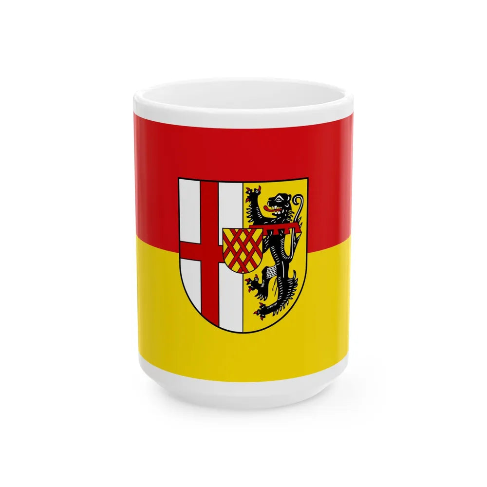 Flag of Vulkaneifel Germany - White Coffee Mug-15oz-Go Mug Yourself