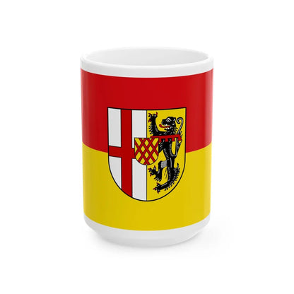 Flag of Vulkaneifel Germany - White Coffee Mug-15oz-Go Mug Yourself