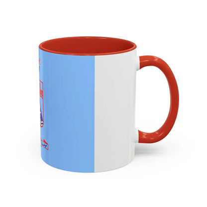 Flag of Haifa Israel - Accent Coffee Mug-Go Mug Yourself