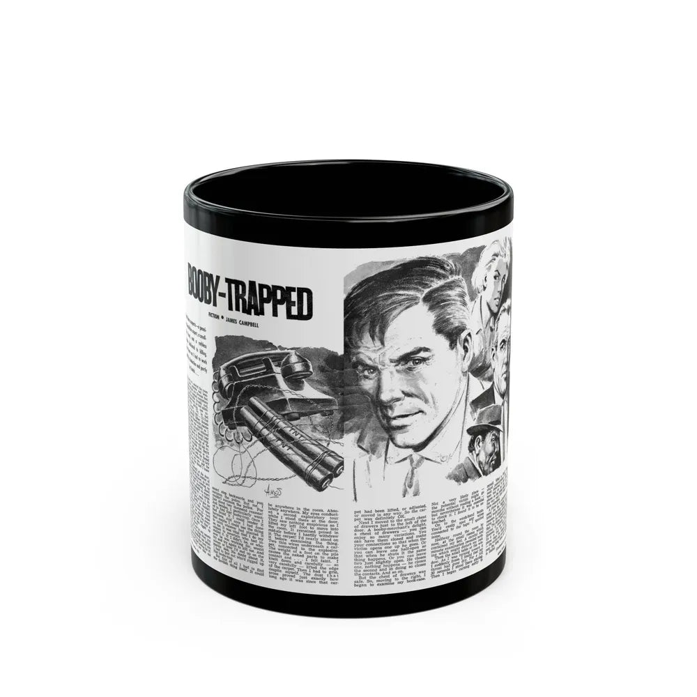 Booby-Trapped, Adam magazine, October 1963 - Black Coffee Mug-11oz-Go Mug Yourself