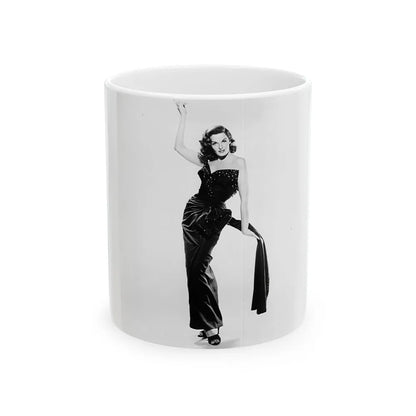 Jane Russell #220 (Vintage Female Icon) White Coffee Mug-11oz-Go Mug Yourself