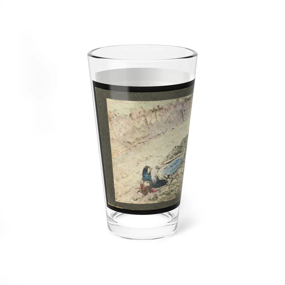 Dead Confederate Soldier In The Trenches Of Fort Mahone, Petersburg, Virginia 001 (U.S. Civil War) Pint Glass 16oz-Go Mug Yourself