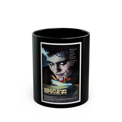 DEAD END DRIVE-IN 1986 Movie Poster - Black Coffee Mug 11oz - Go Mug Yourself