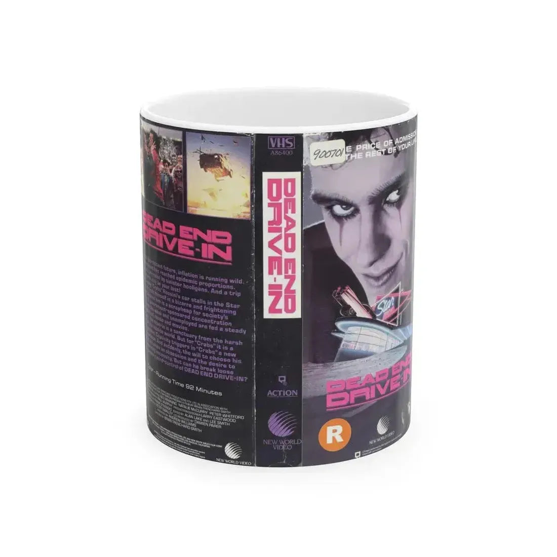 DEAD END DRIVE IN (VHS COVER) - White Coffee Mug 11oz - Go Mug Yourself