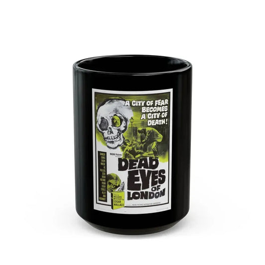 DEAD EYES OF LONDON 1961 Movie Poster - Black Coffee Mug 15oz - Go Mug Yourself