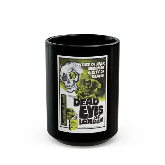 DEAD EYES OF LONDON 1961 Movie Poster - Black Coffee Mug 15oz - Go Mug Yourself