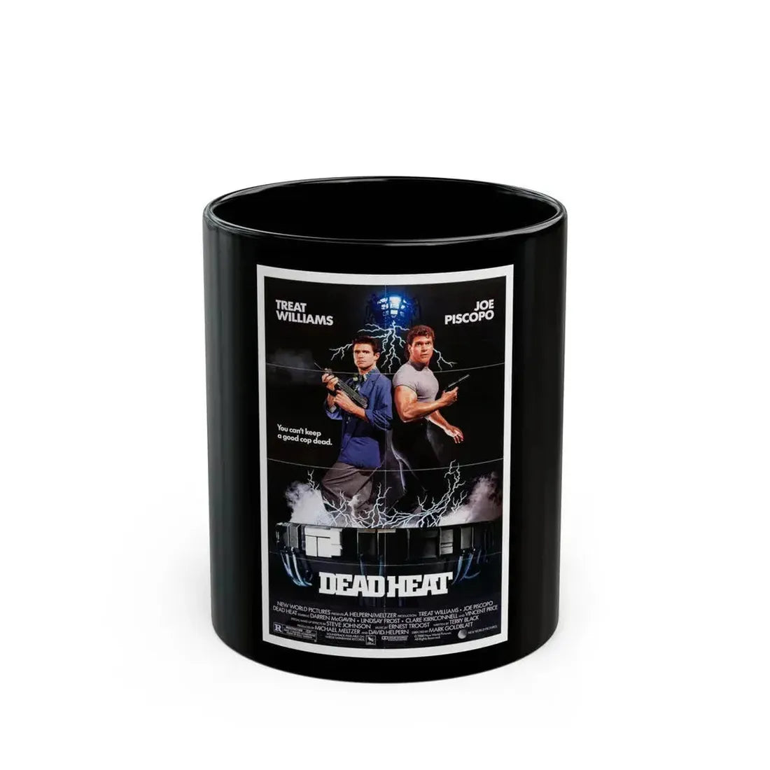 DEAD HEAT 1988 Movie Poster - Black Coffee Mug 11oz - Go Mug Yourself