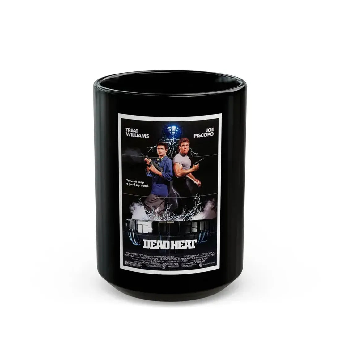 DEAD HEAT 1988 Movie Poster - Black Coffee Mug 15oz - Go Mug Yourself