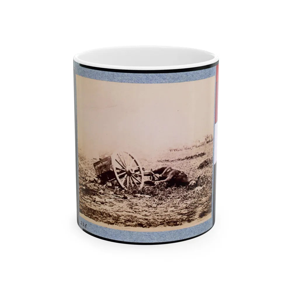 Dead Horse On Battlefield, Gettysburg, Pennsylvania (U.S. Civil War) White Coffee Mug-11oz-Go Mug Yourself