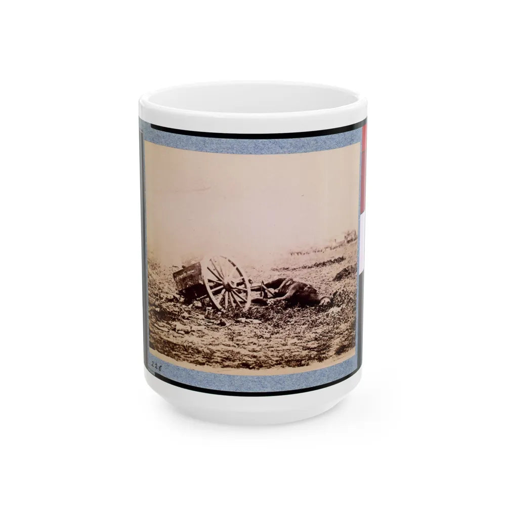 Dead Horse On Battlefield, Gettysburg, Pennsylvania (U.S. Civil War) White Coffee Mug-15oz-Go Mug Yourself