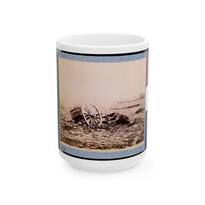 Dead Horse On Battlefield, Gettysburg, Pennsylvania (U.S. Civil War) White Coffee Mug-15oz-Go Mug Yourself