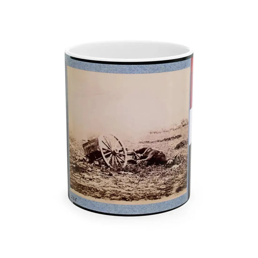 Dead Horse On Battlefield, Gettysburg, Pennsylvania (U.S. Civil War) White Coffee Mug 11oz - Go Mug Yourself