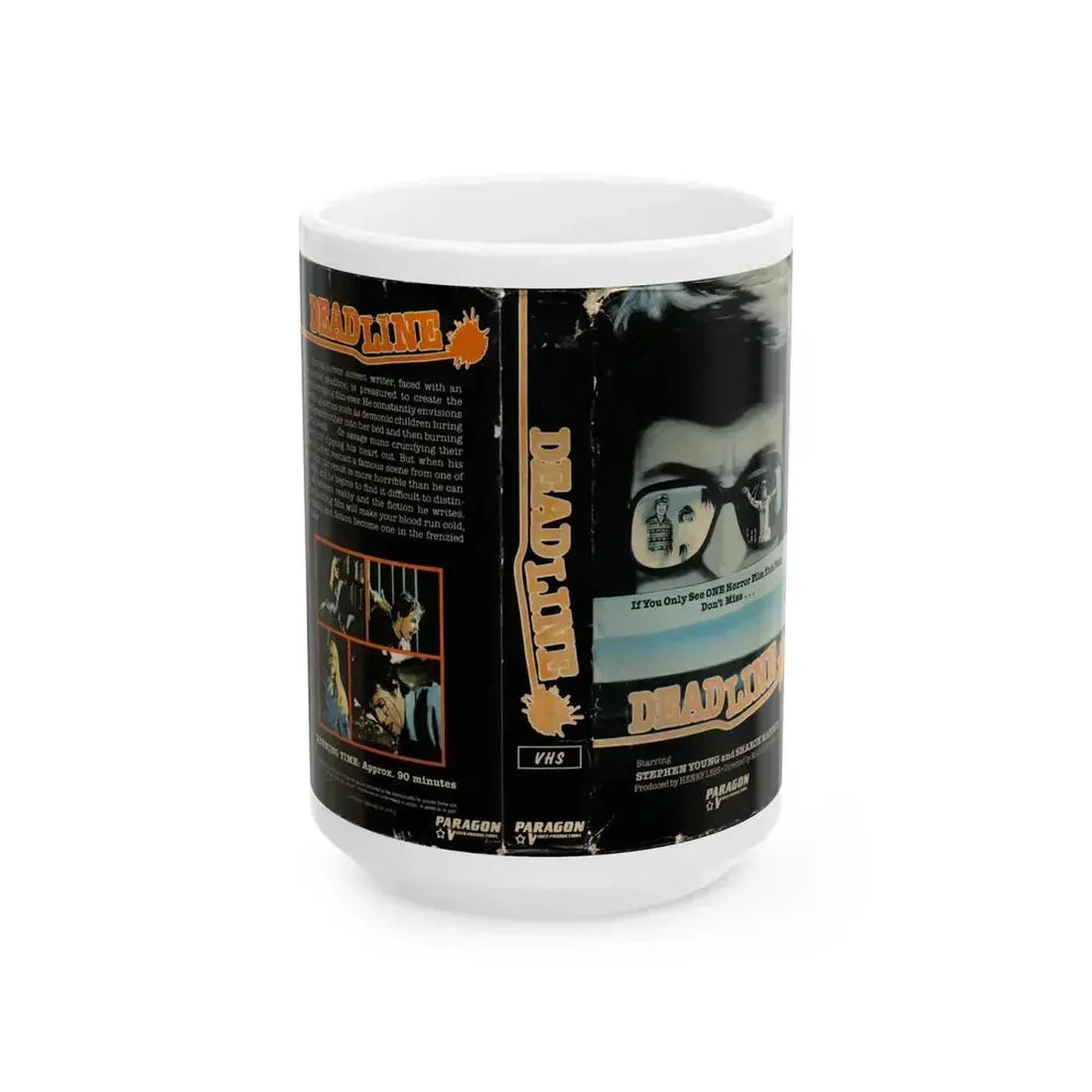 DEAD LINE (VHS COVER) - White Coffee Mug 15oz - Go Mug Yourself