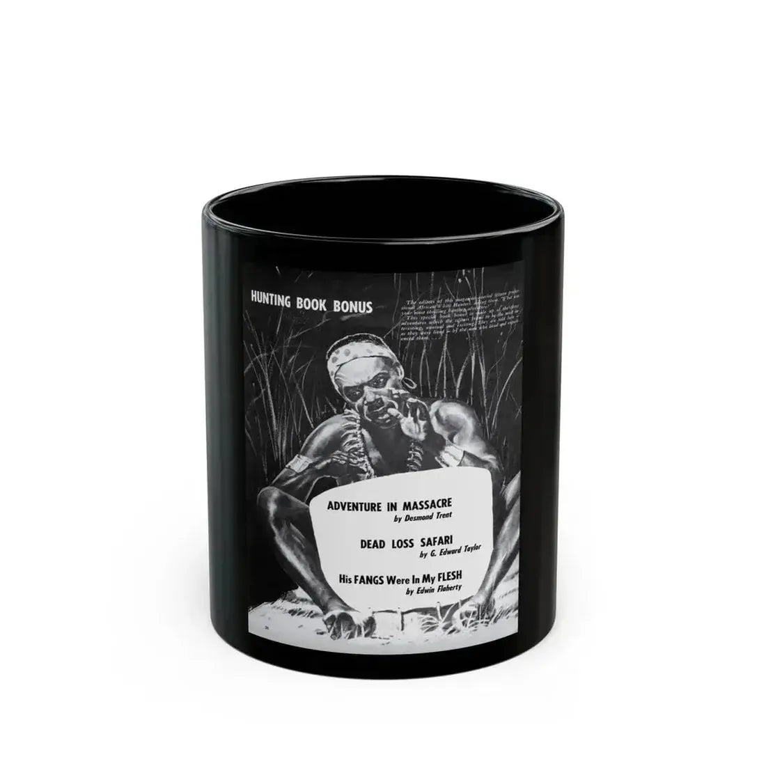Dead Loss Safari, Peril magazine, June 1957 - Black Coffee Mug 11oz - Go Mug Yourself