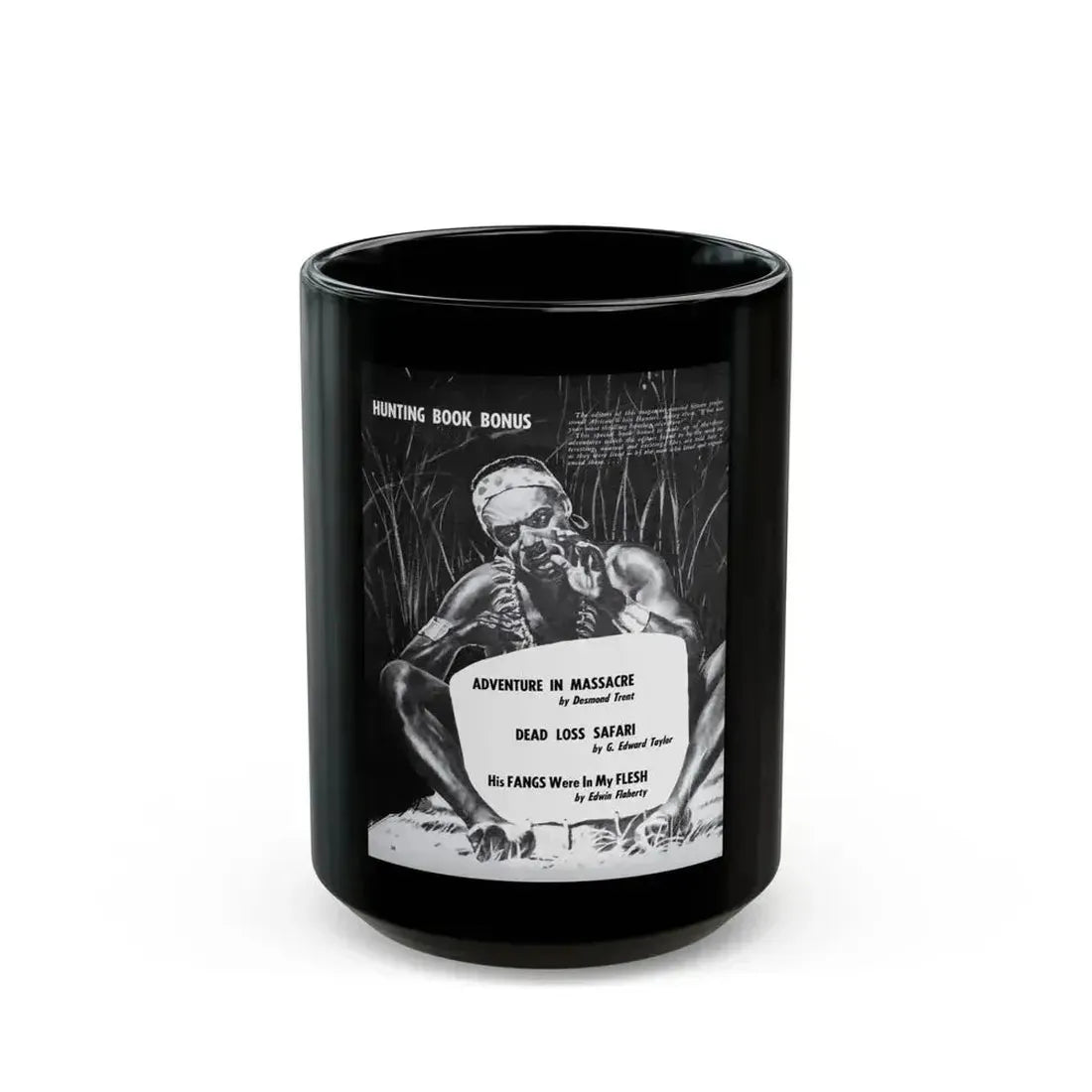 Dead Loss Safari, Peril magazine, June 1957 - Black Coffee Mug 15oz - Go Mug Yourself