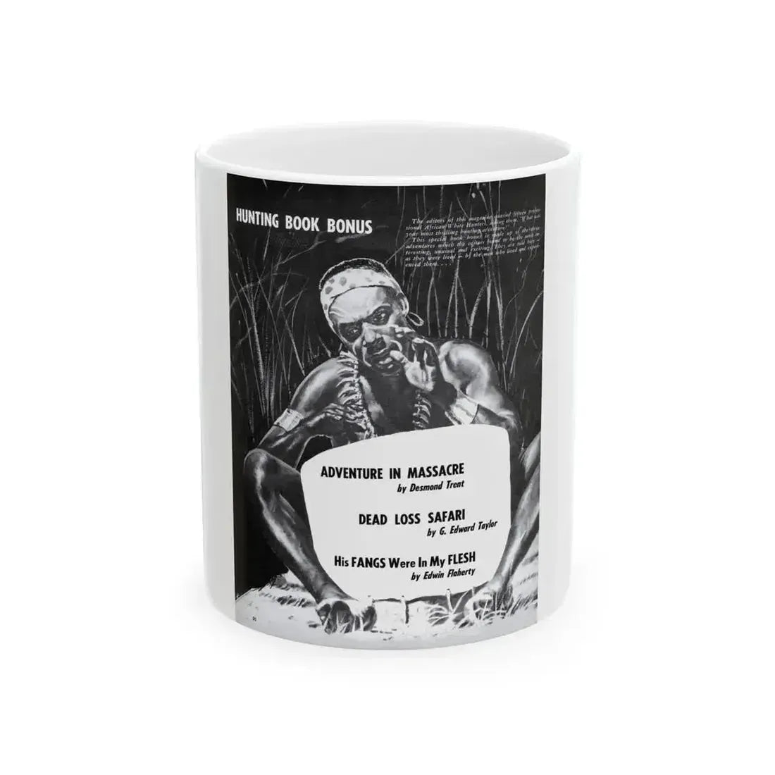 Dead Loss Safari, Peril magazine, June 1957 - White Coffee Mug 11oz - Go Mug Yourself