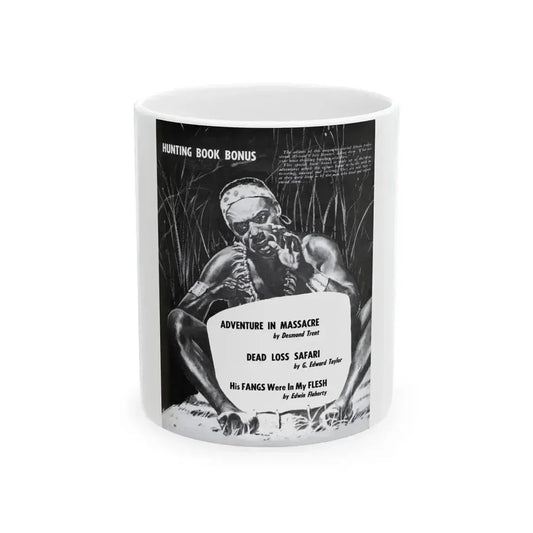 Dead Loss Safari, Peril magazine, June 1957 - White Coffee Mug 11oz - Go Mug Yourself