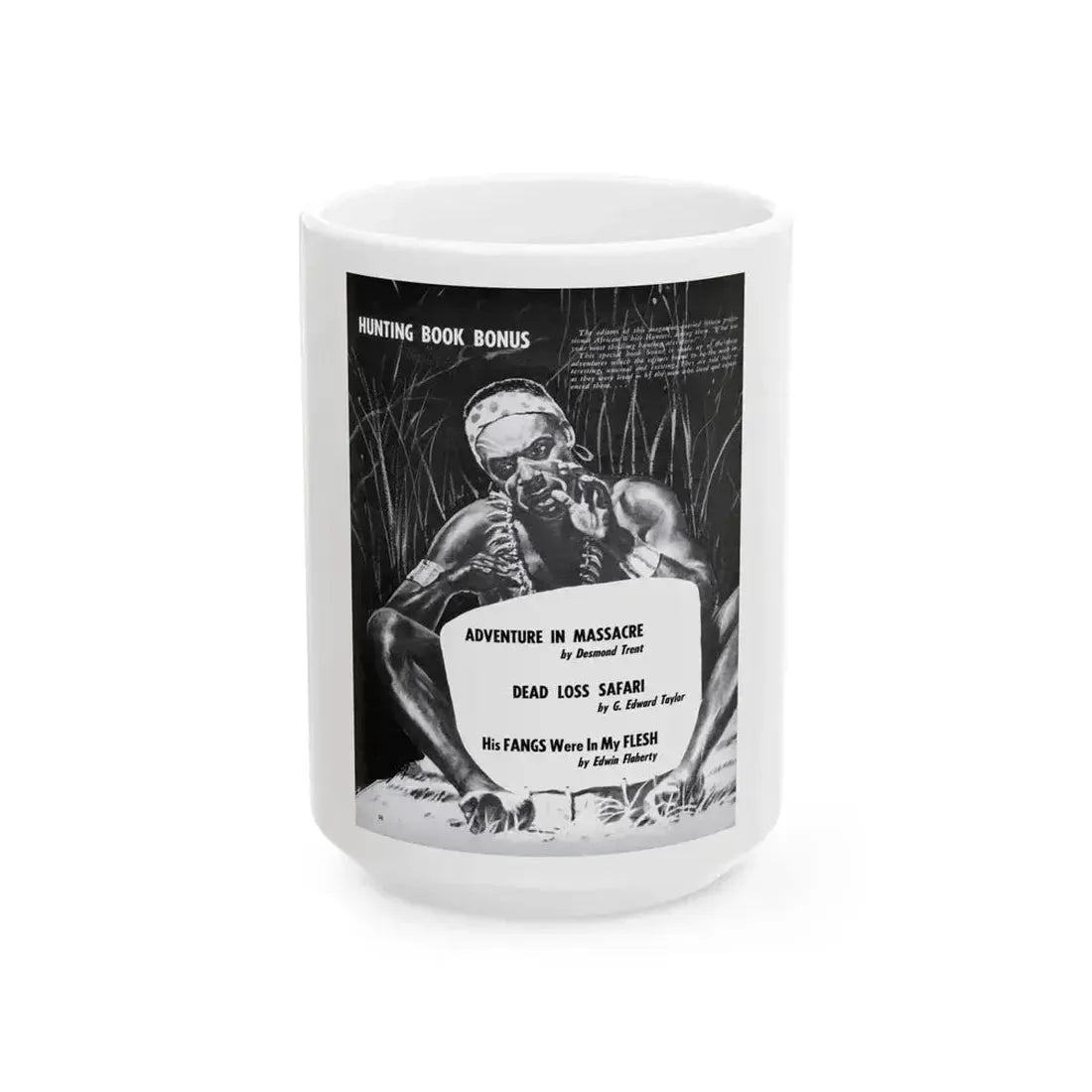Dead Loss Safari, Peril magazine, June 1957 - White Coffee Mug 15oz - Go Mug Yourself