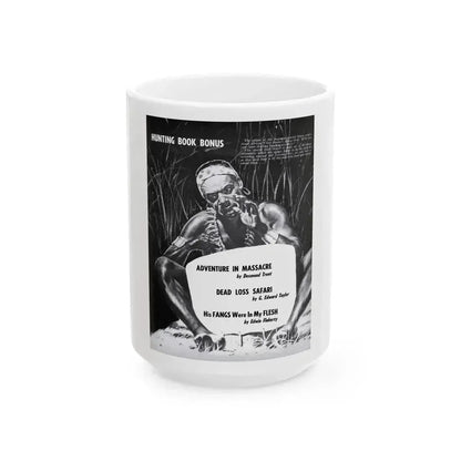 Dead Loss Safari, Peril magazine, June 1957 - White Coffee Mug 15oz - Go Mug Yourself