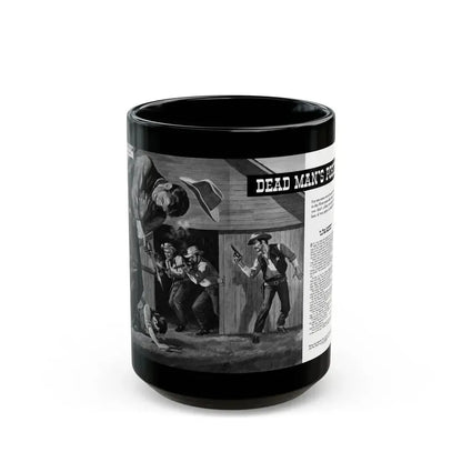 Dead Man's Posse, Men magazine, August 1958 - Black Coffee Mug 15oz - Go Mug Yourself
