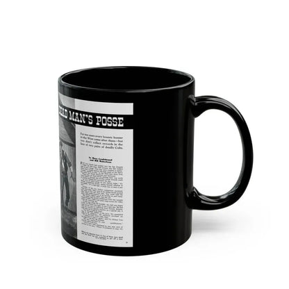 Dead Man's Posse, Men magazine, August 1958 - Black Coffee Mug - Go Mug Yourself