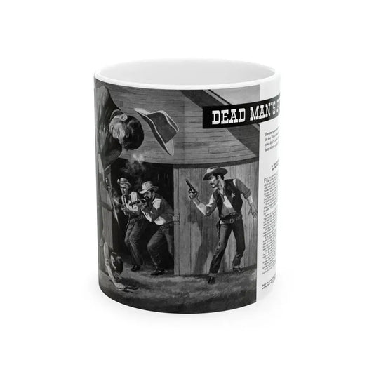 Dead Man's Posse, Men magazine, August 1958 - White Coffee Mug 11oz - Go Mug Yourself