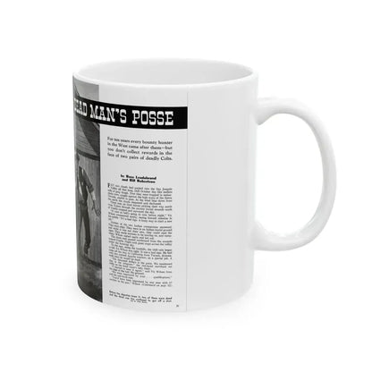Dead Man's Posse, Men magazine, August 1958 - White Coffee Mug - Go Mug Yourself