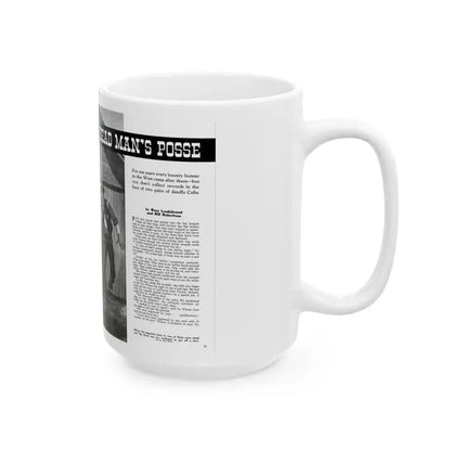 Dead Man's Posse, Men magazine, August 1958 - White Coffee Mug - Go Mug Yourself