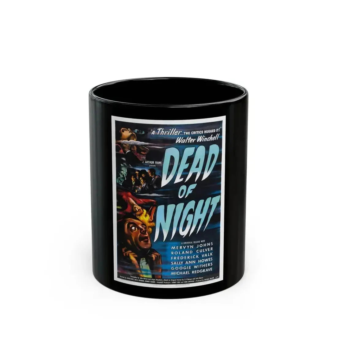 DEAD OF NIGHT 1945 Movie Poster - Black Coffee Mug 11oz - Go Mug Yourself