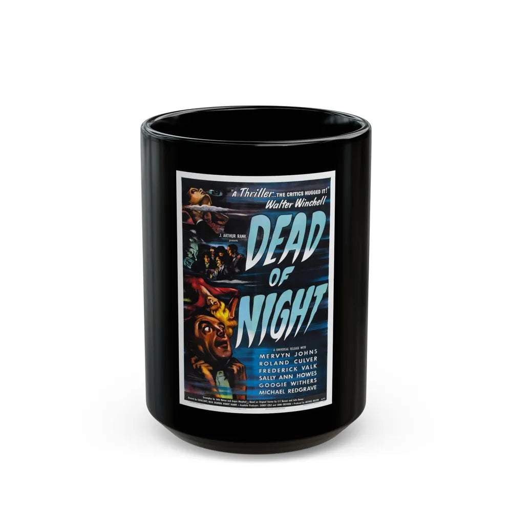 DEAD OF NIGHT 1945 Movie Poster - Black Coffee Mug-15oz-Go Mug Yourself