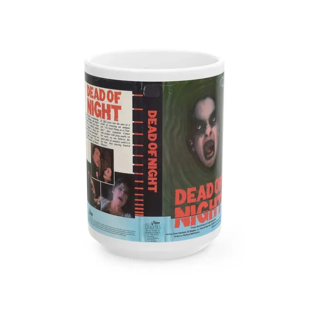 DEAD OF NIGHT (VHS COVER) - White Coffee Mug 15oz - Go Mug Yourself