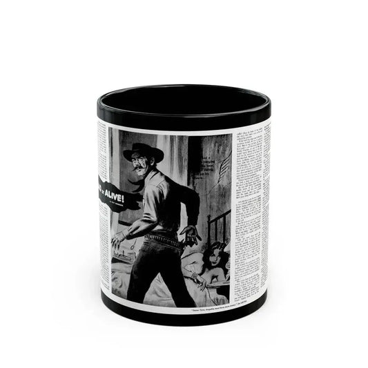 Dead or Alive, Adam magazine, October 1958 - Black Coffee Mug 11oz - Go Mug Yourself