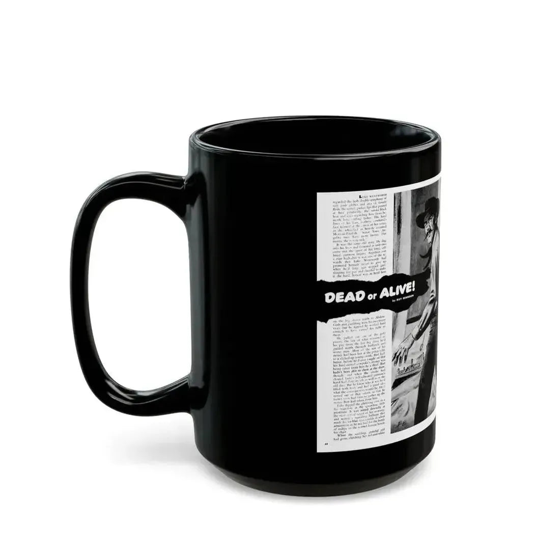 Dead or Alive, Adam magazine, October 1958 - Black Coffee Mug - Go Mug Yourself