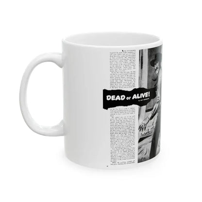 Dead or Alive, Adam magazine, October 1958 - White Coffee Mug - Go Mug Yourself