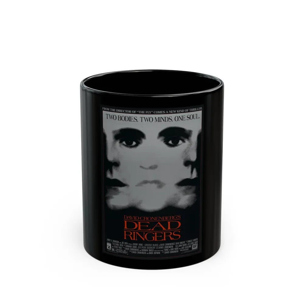 DEAD RINGERS 1988 Movie Poster - Black Coffee Mug-11oz-Go Mug Yourself