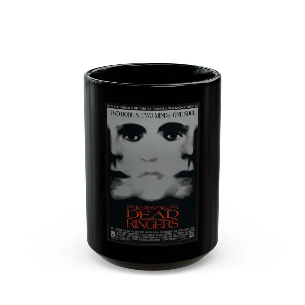 DEAD RINGERS 1988 Movie Poster - Black Coffee Mug-15oz-Go Mug Yourself