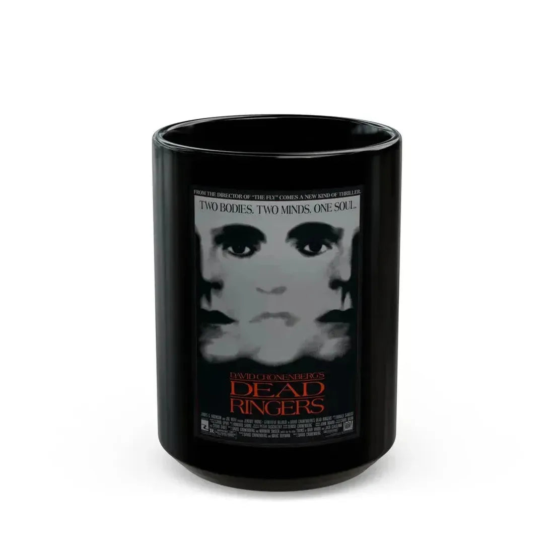 DEAD RINGERS 1988 Movie Poster - Black Coffee Mug 15oz - Go Mug Yourself