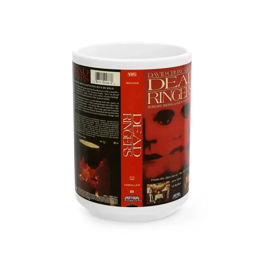 DEAD RINGERS (VHS COVER) - White Coffee Mug 15oz - Go Mug Yourself