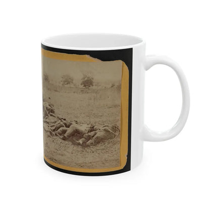 Dead Soldiers Lying Side By Side In A Field (U.S. Civil War) White Coffee Mug-Go Mug Yourself