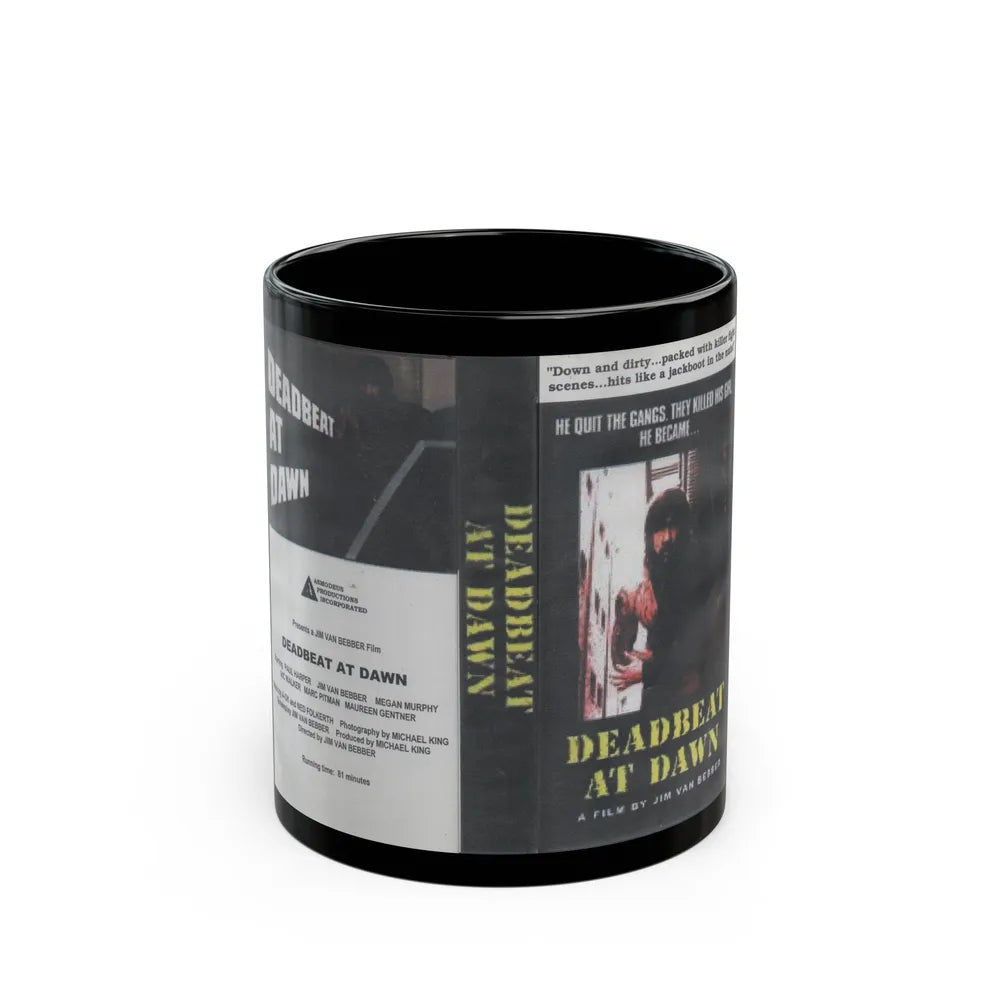 DEADBEAT AT DAWN (VHS COVER) - Black Coffee Mug-11oz-Go Mug Yourself