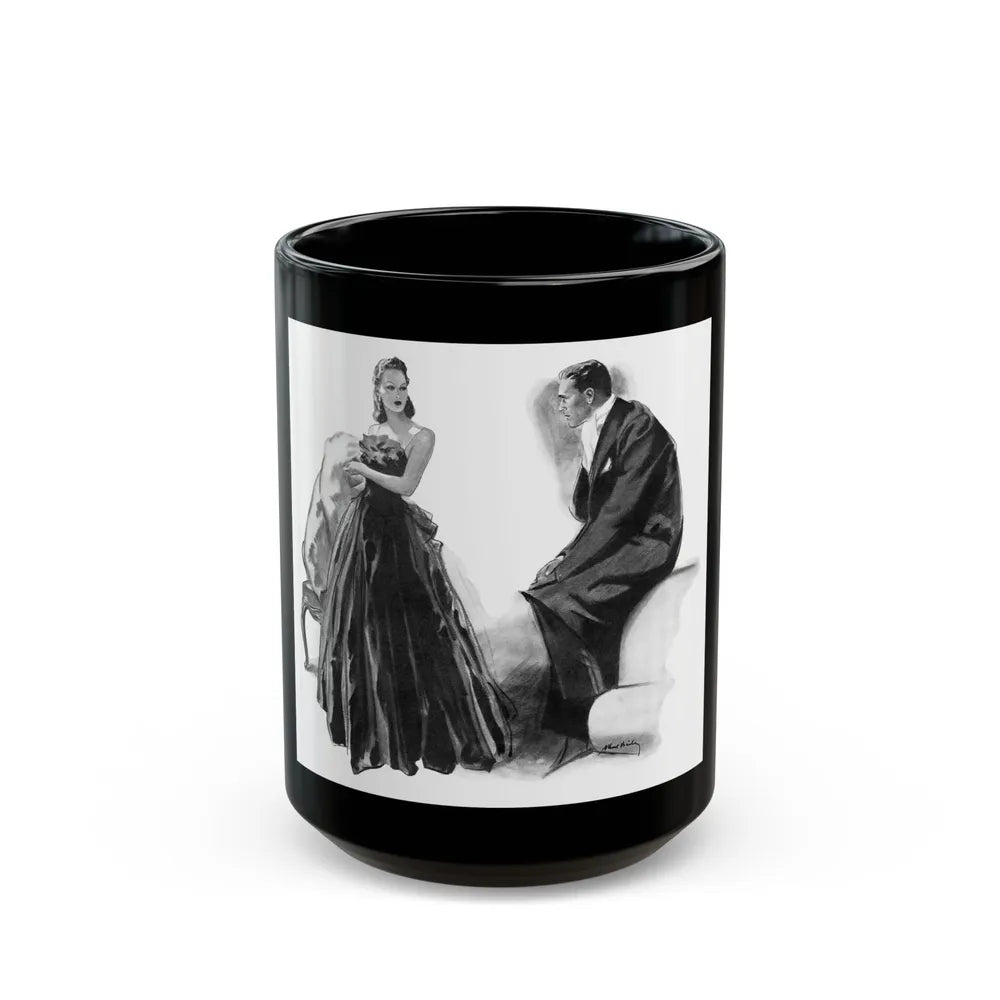 French Model by Sylvia Thompson, Britannia And Eve magazine, 1939 (1) - Black Coffee Mug-15oz-Go Mug Yourself