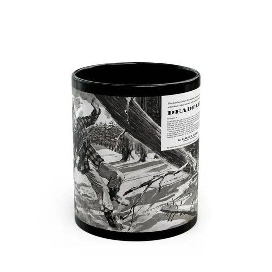Deadfall, Adventure magazine, March 1958 - Black Coffee Mug 11oz - Go Mug Yourself