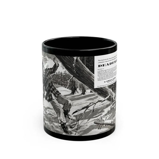 Deadfall, Adventure magazine, March 1958 - Black Coffee Mug 11oz - Go Mug Yourself