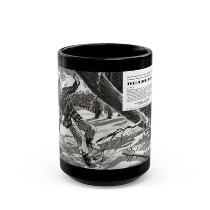 Deadfall, Adventure magazine, March 1958 - Black Coffee Mug 15oz - Go Mug Yourself