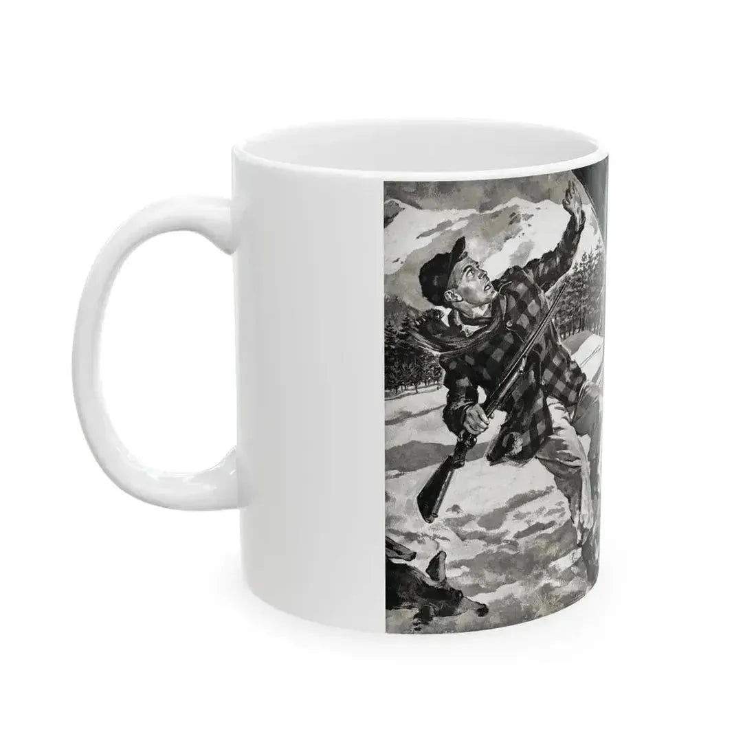 Deadfall, Adventure magazine, March 1958 - White Coffee Mug - Go Mug Yourself