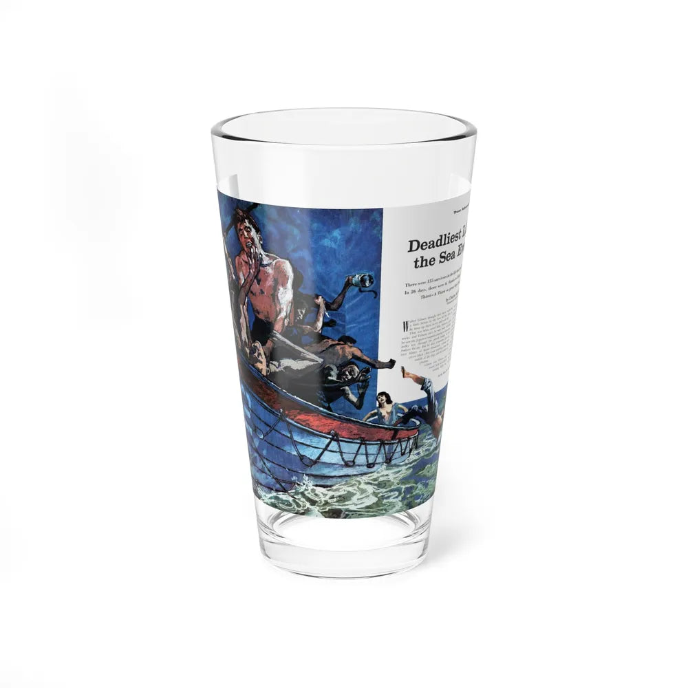 Deadliest Life Boat the Sea Ever Saw, Cavalier, February 1960 - Pint Glass 16oz-16oz-Go Mug Yourself