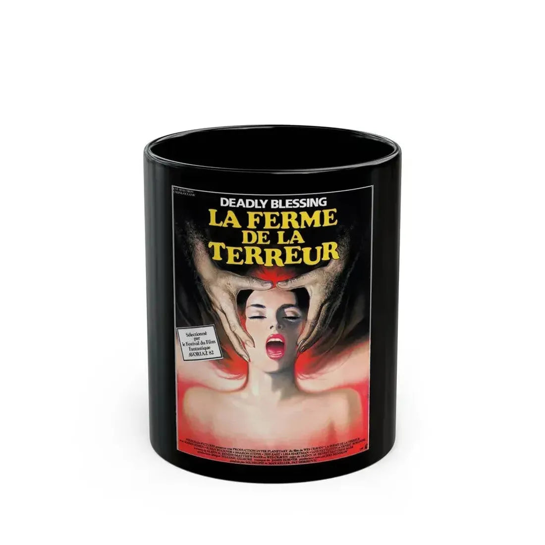 DEADLY BLESSING (FRENCH) 1981 Movie Poster - Black Coffee Mug 11oz - Go Mug Yourself