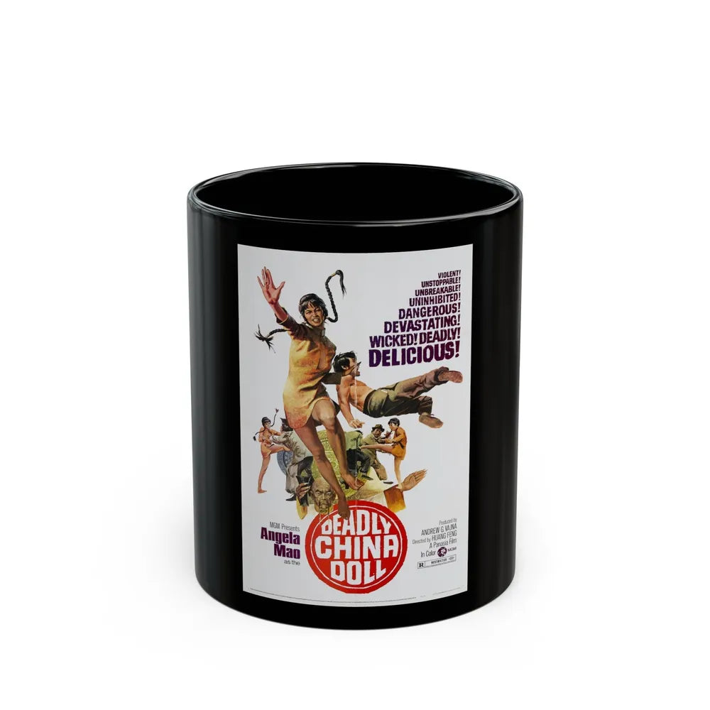 DEADLY CHINA DOLL 1972 Movie Poster - Black Coffee Mug-11oz-Go Mug Yourself