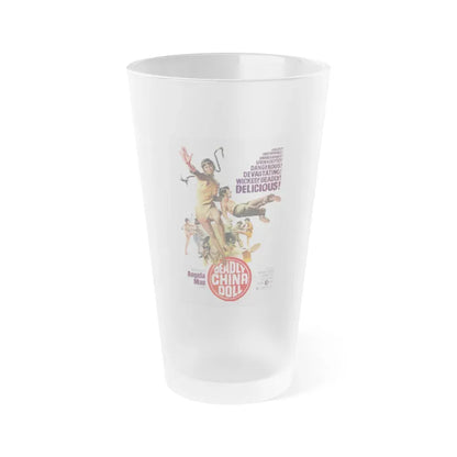 DEADLY CHINA DOLL 1972 Movie Poster - Frosted Pint Glass 16oz Default Title - Go Mug Yourself